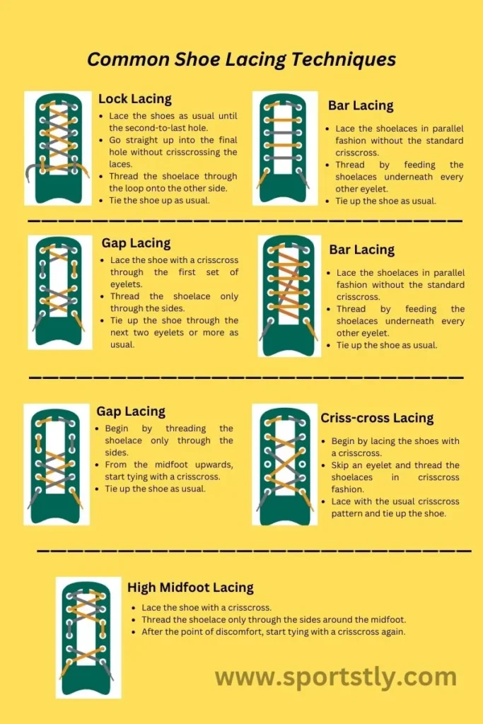 Shoe lacing techniques